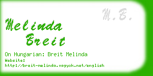 melinda breit business card